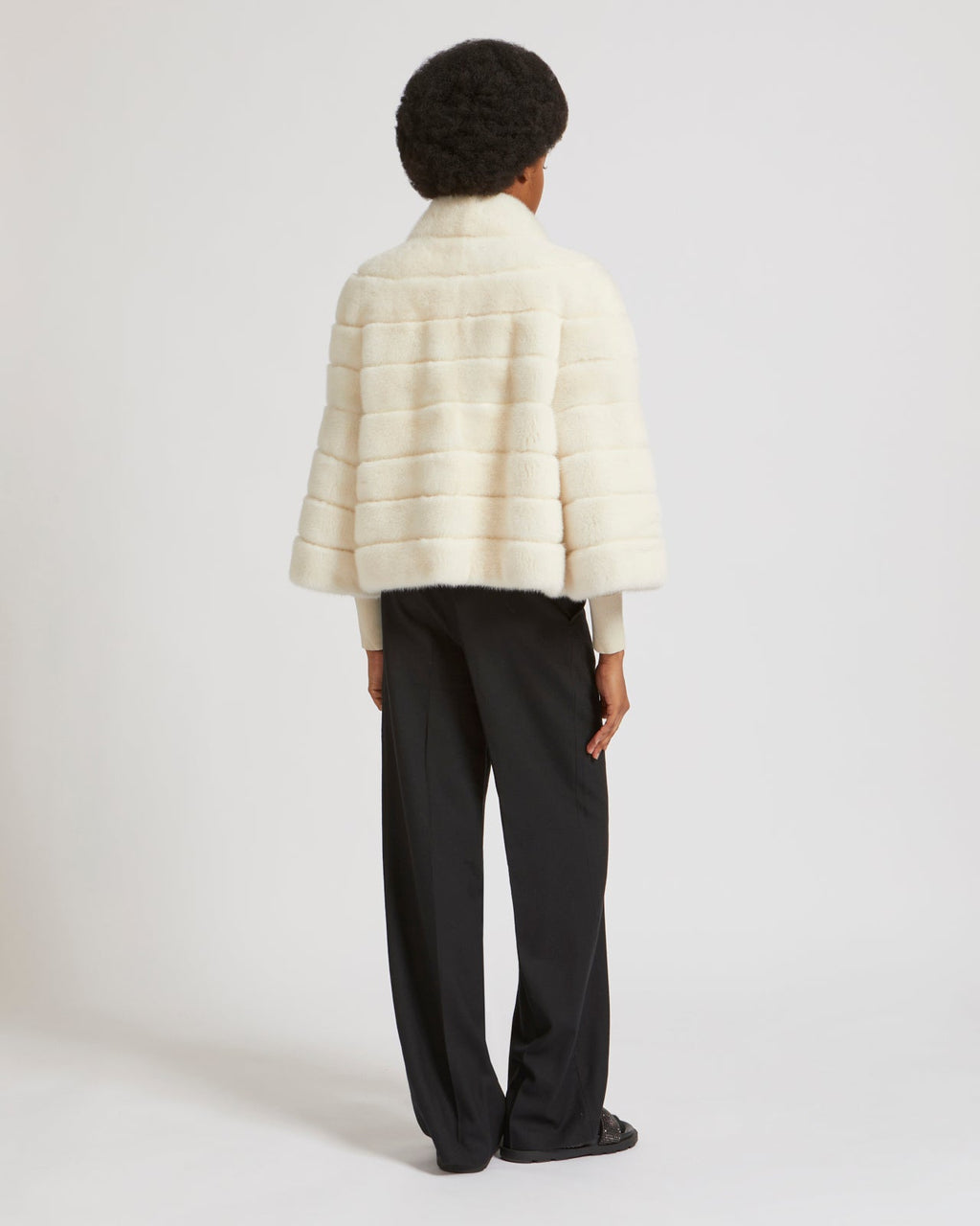 Long hair mink jacket