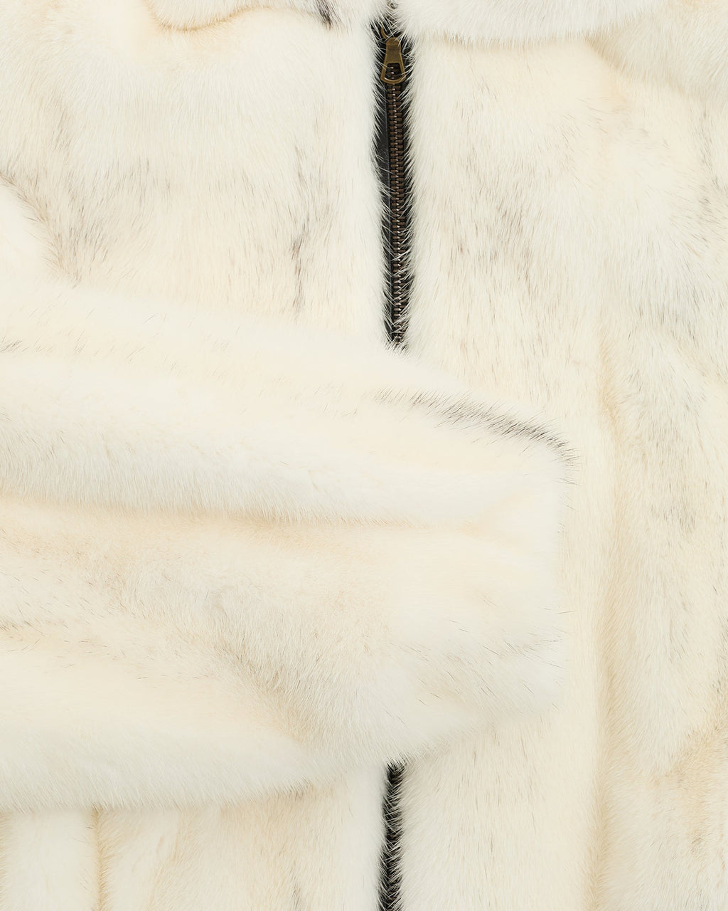 Short hooded mink fur jacket