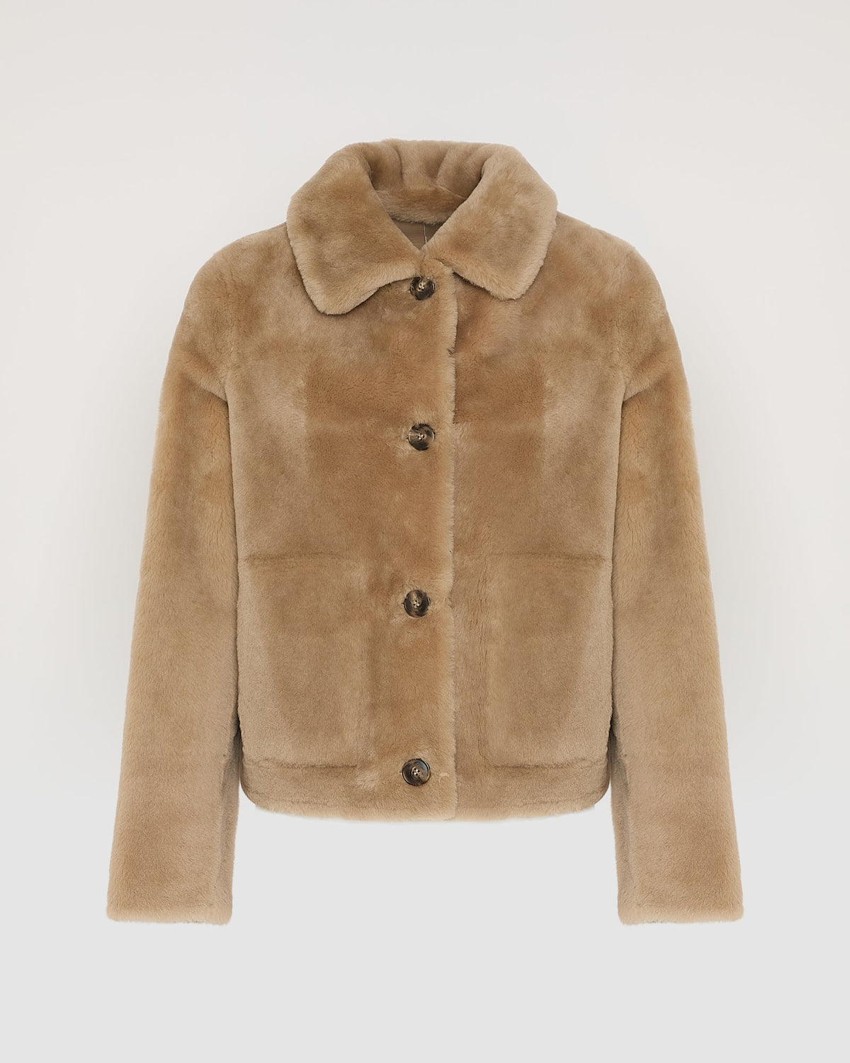Short jacket in merino lambskin