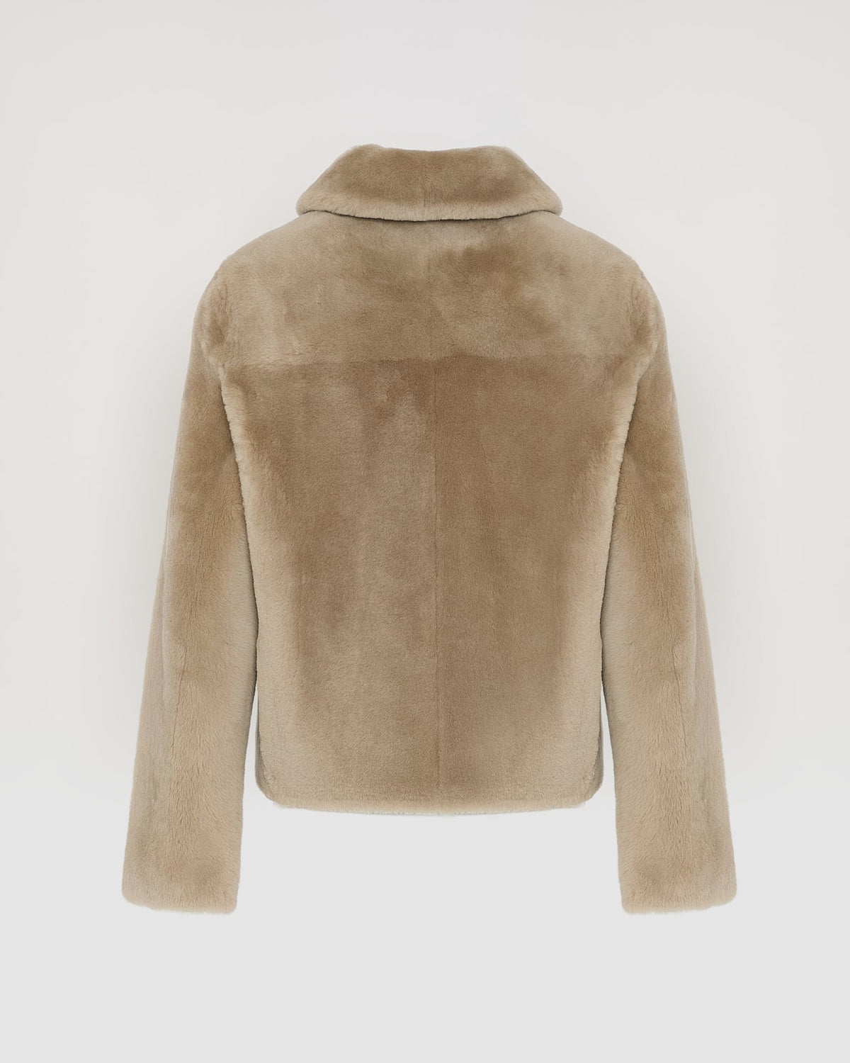 Short jacket in merino lambskin