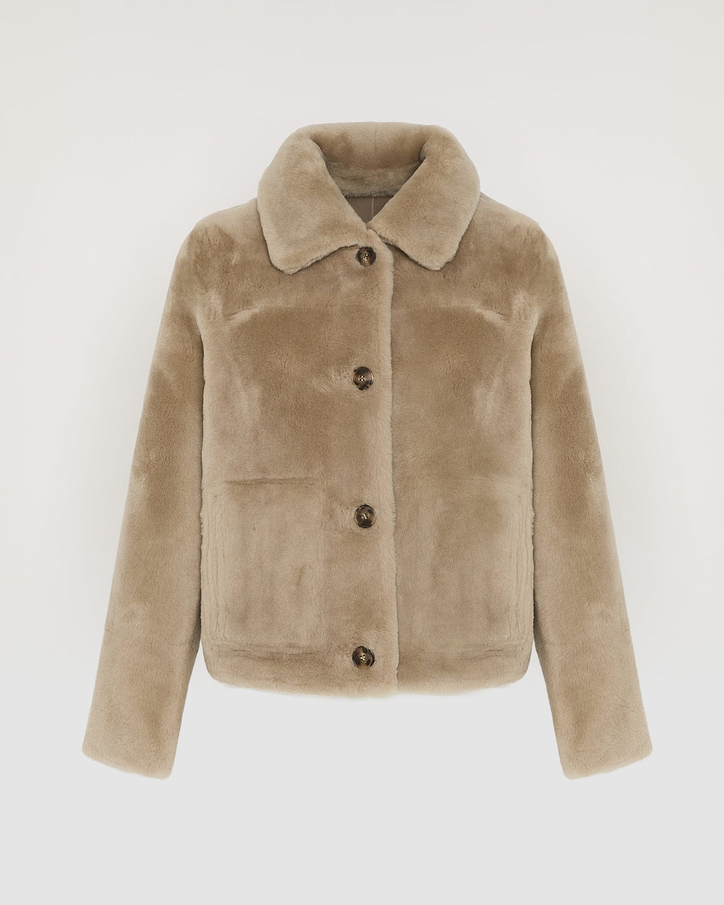 Short jacket in merino lambskin