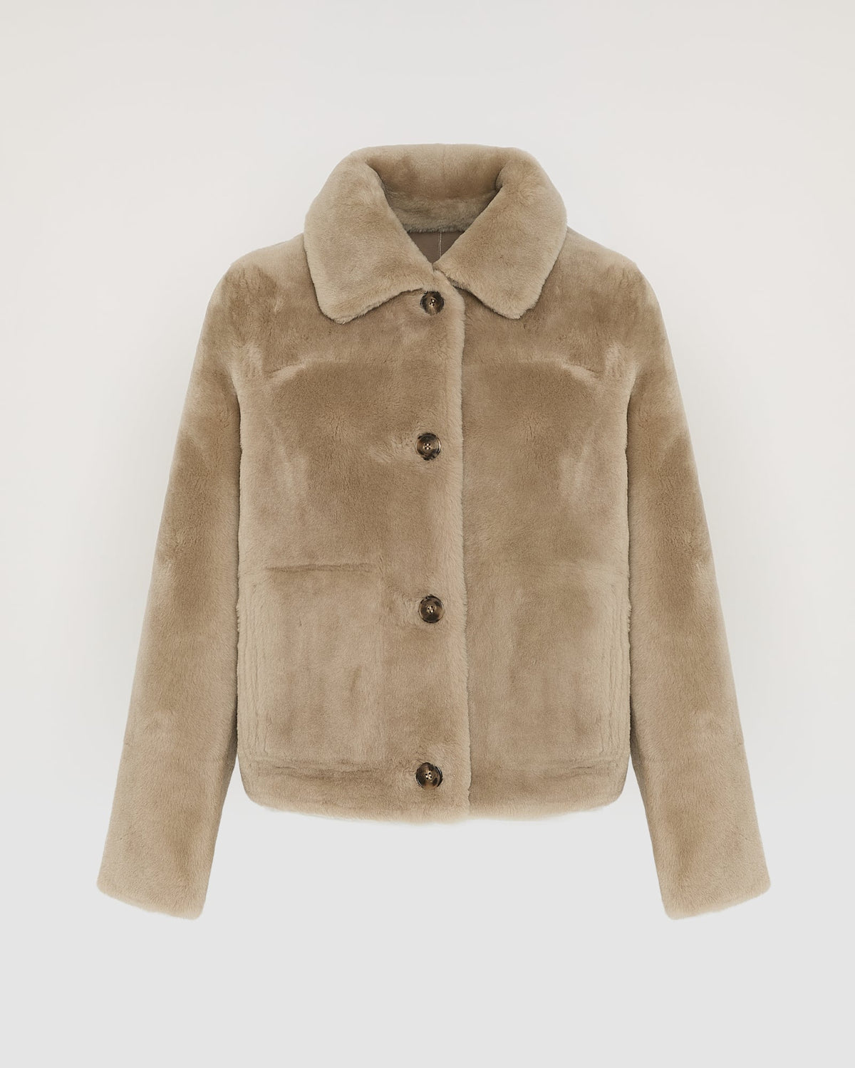 Short jacket in merino lambskin