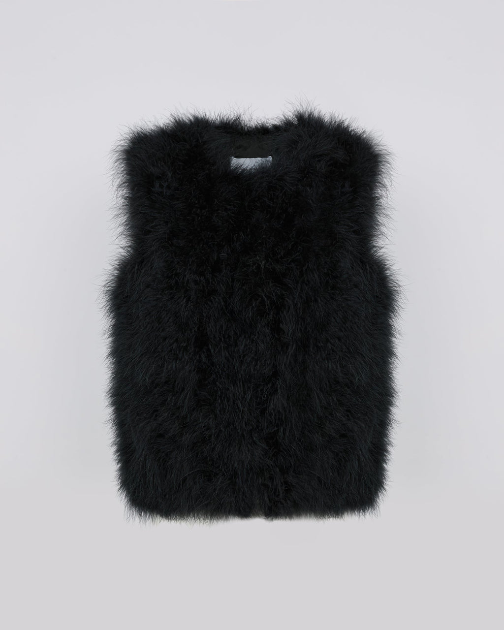 Cropped feather gilet