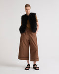 Cropped feather gilet