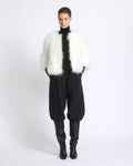 Short feather jacket
