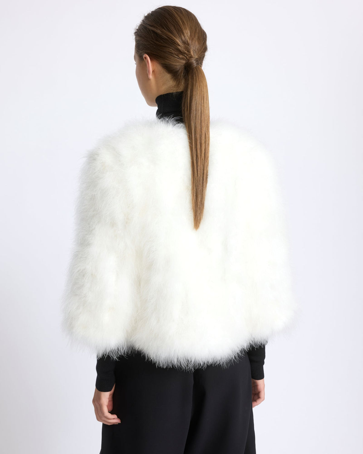 Short feather jacket
