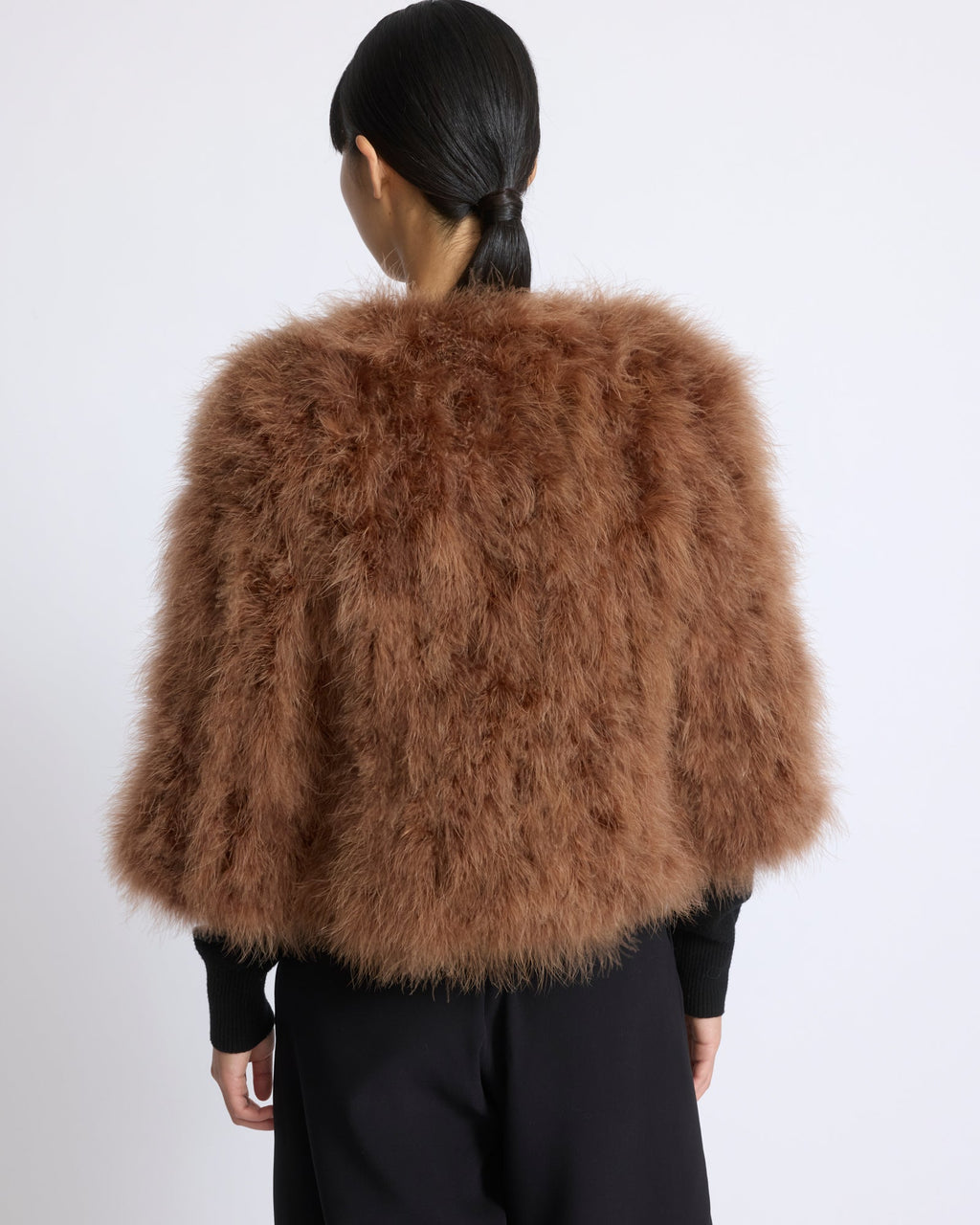 Short feather jacket