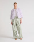 Short feather jacket