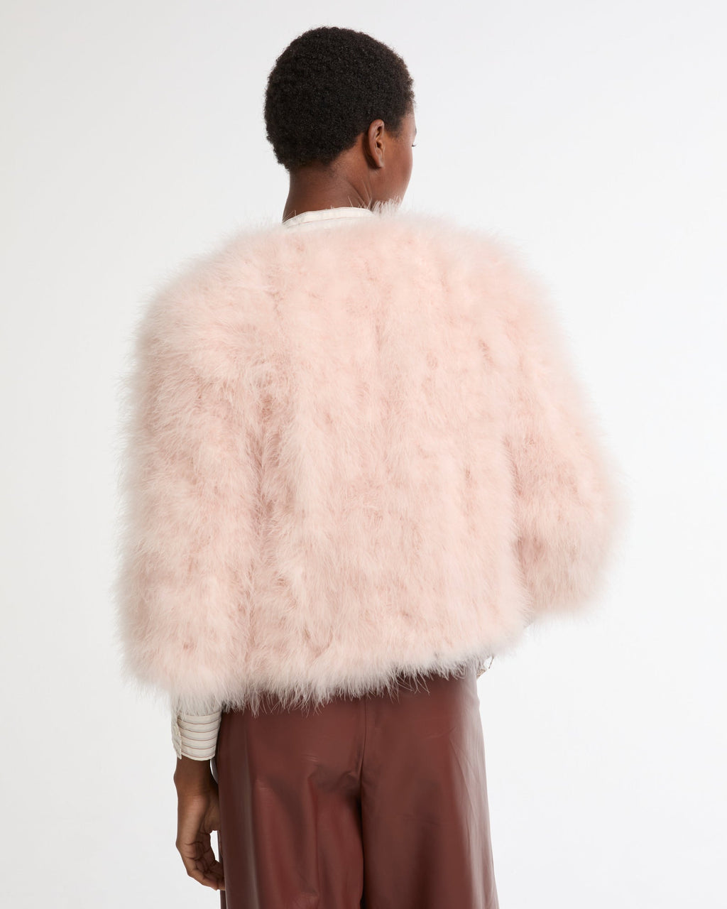 Short feather jacket