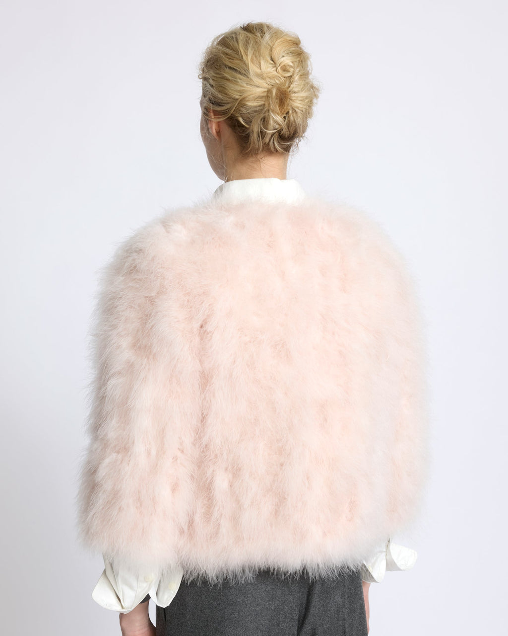 Short feather jacket