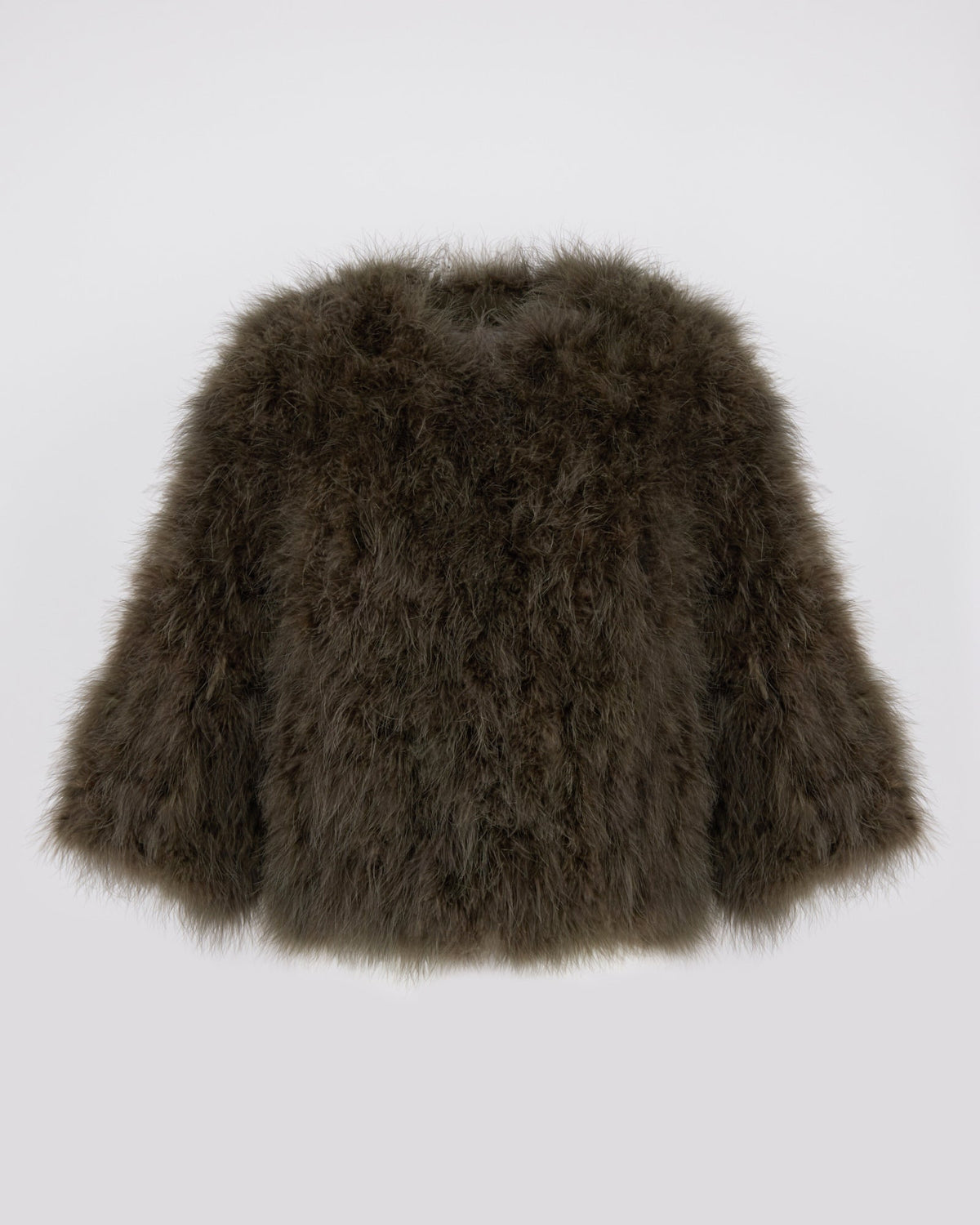 Short feather jacket