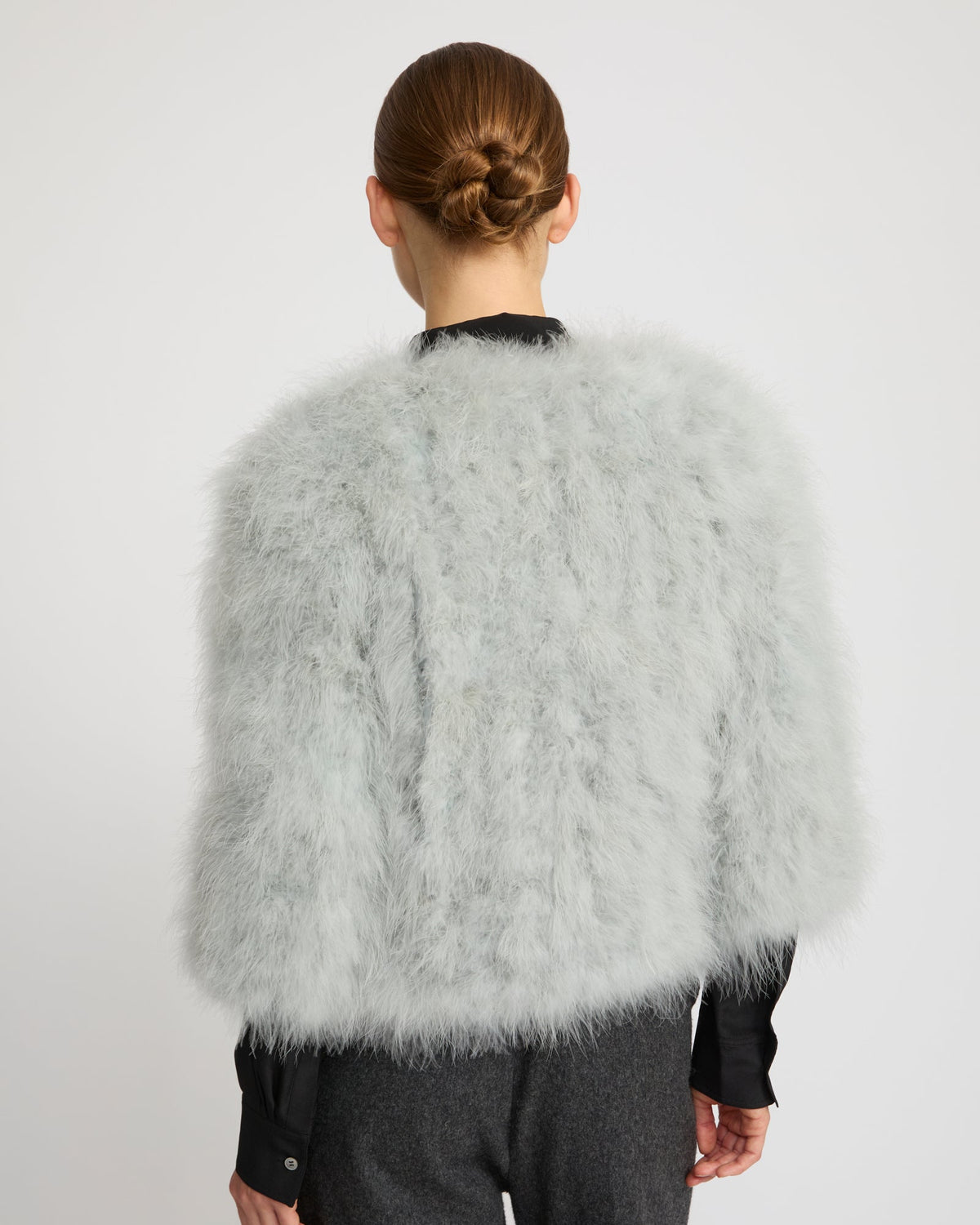 Short feather jacket