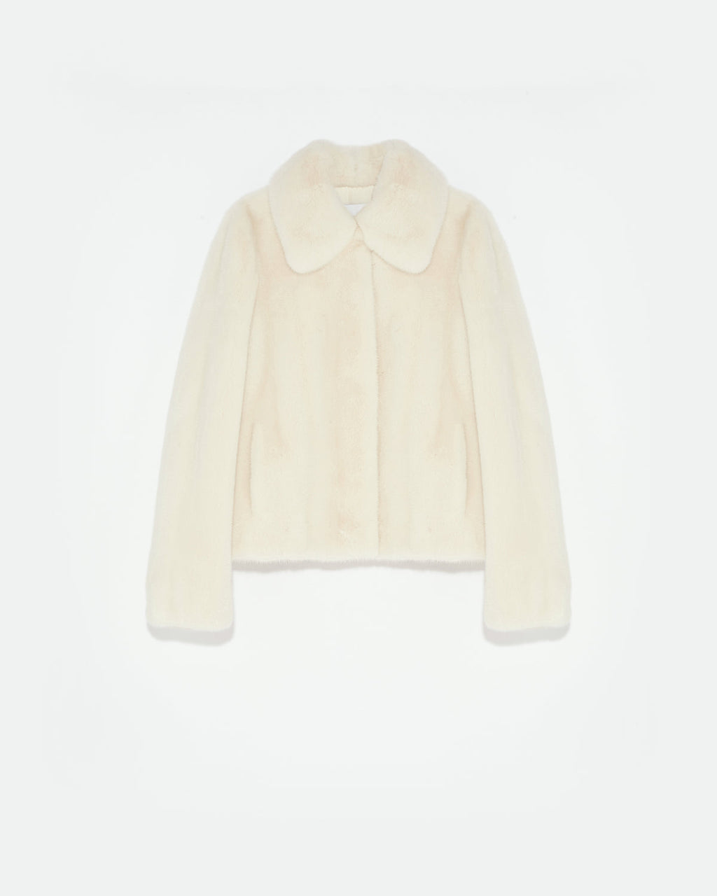 Short jacket in long-haired mink fur