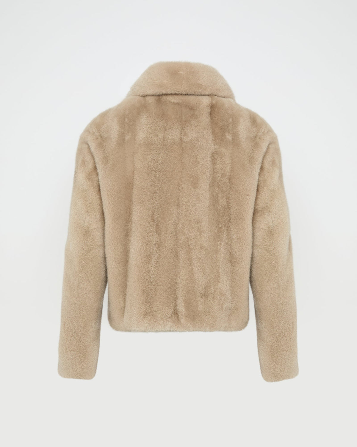 Short jacket in long-haired mink fur