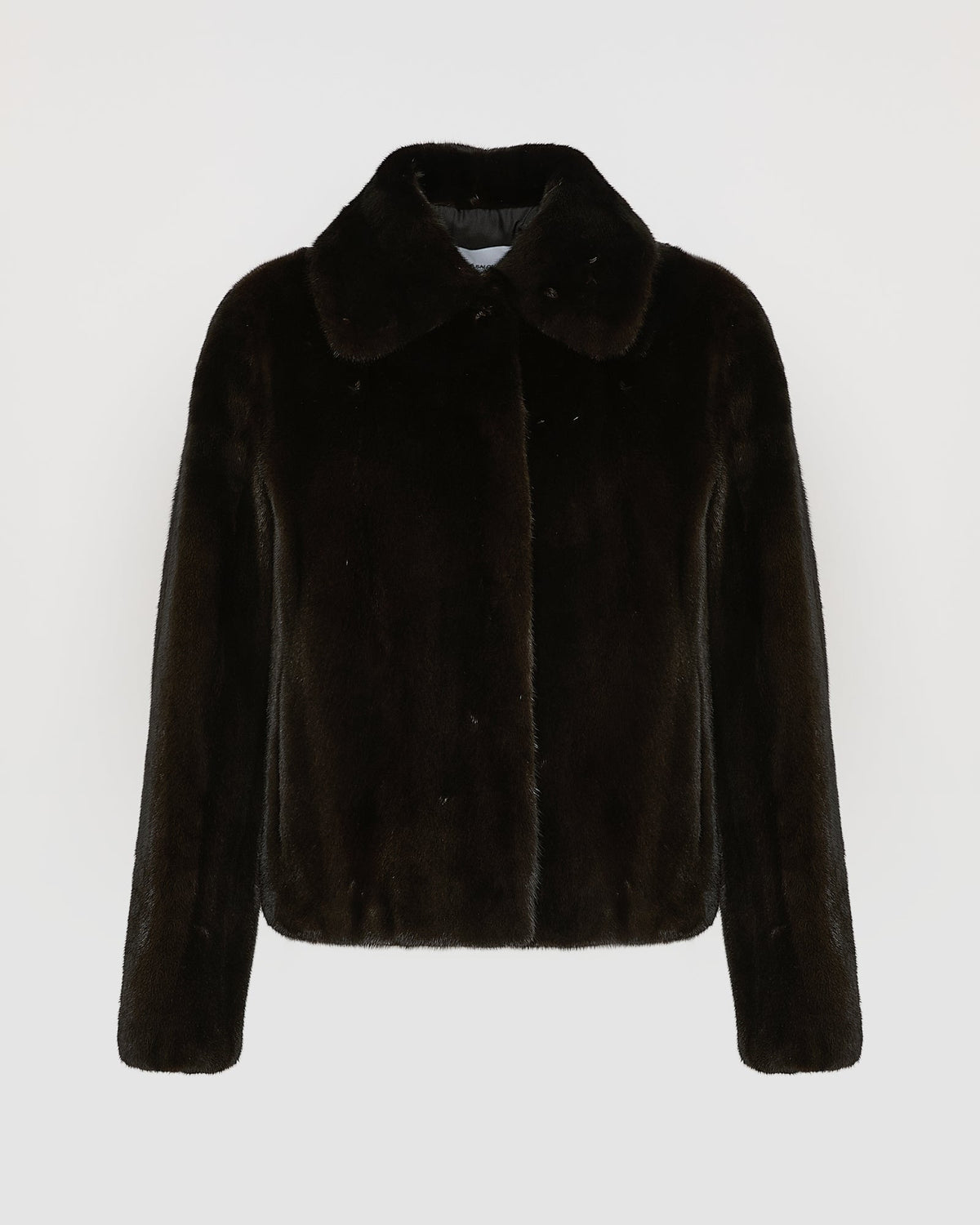 Short jacket in long-haired mink fur