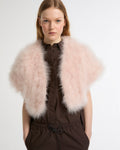 Cropped feather bolero