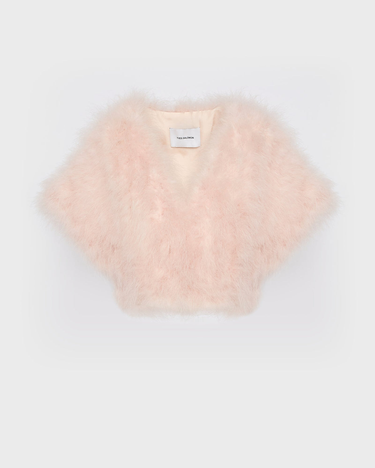 Cropped feather bolero