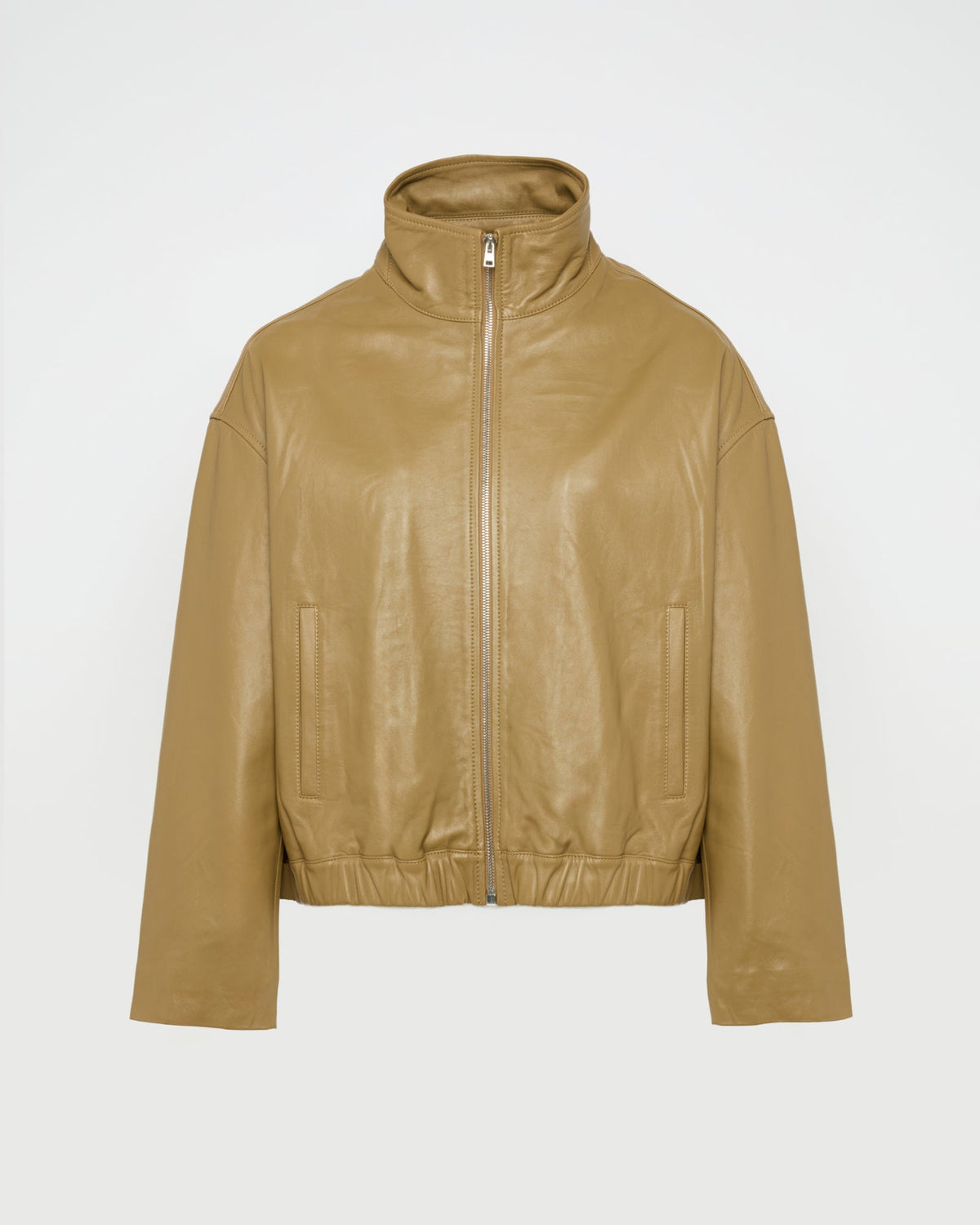 Lamb leather blouson
