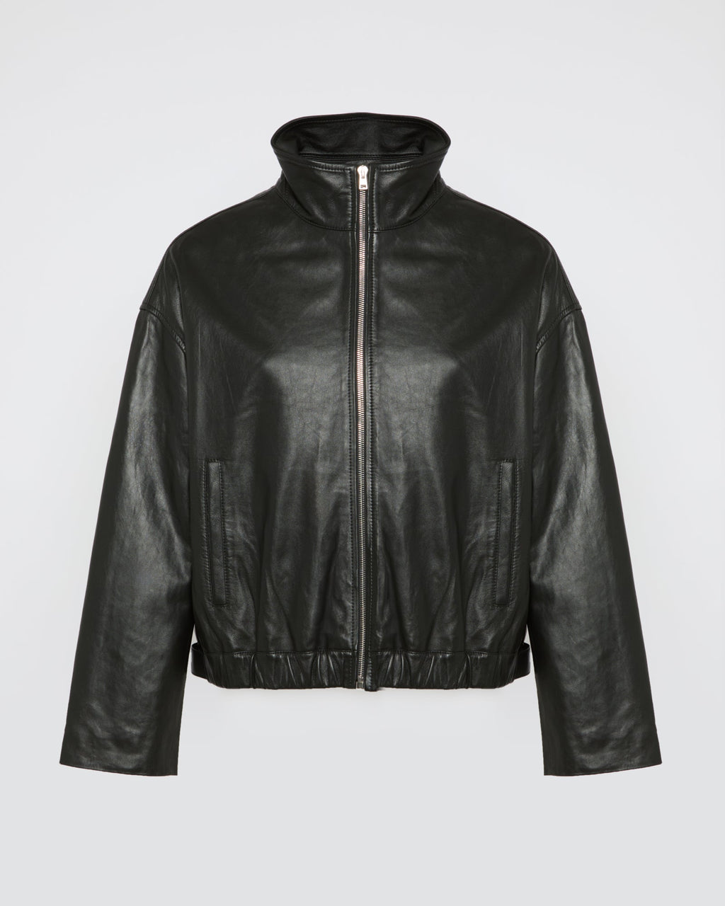 Lamb leather blouson