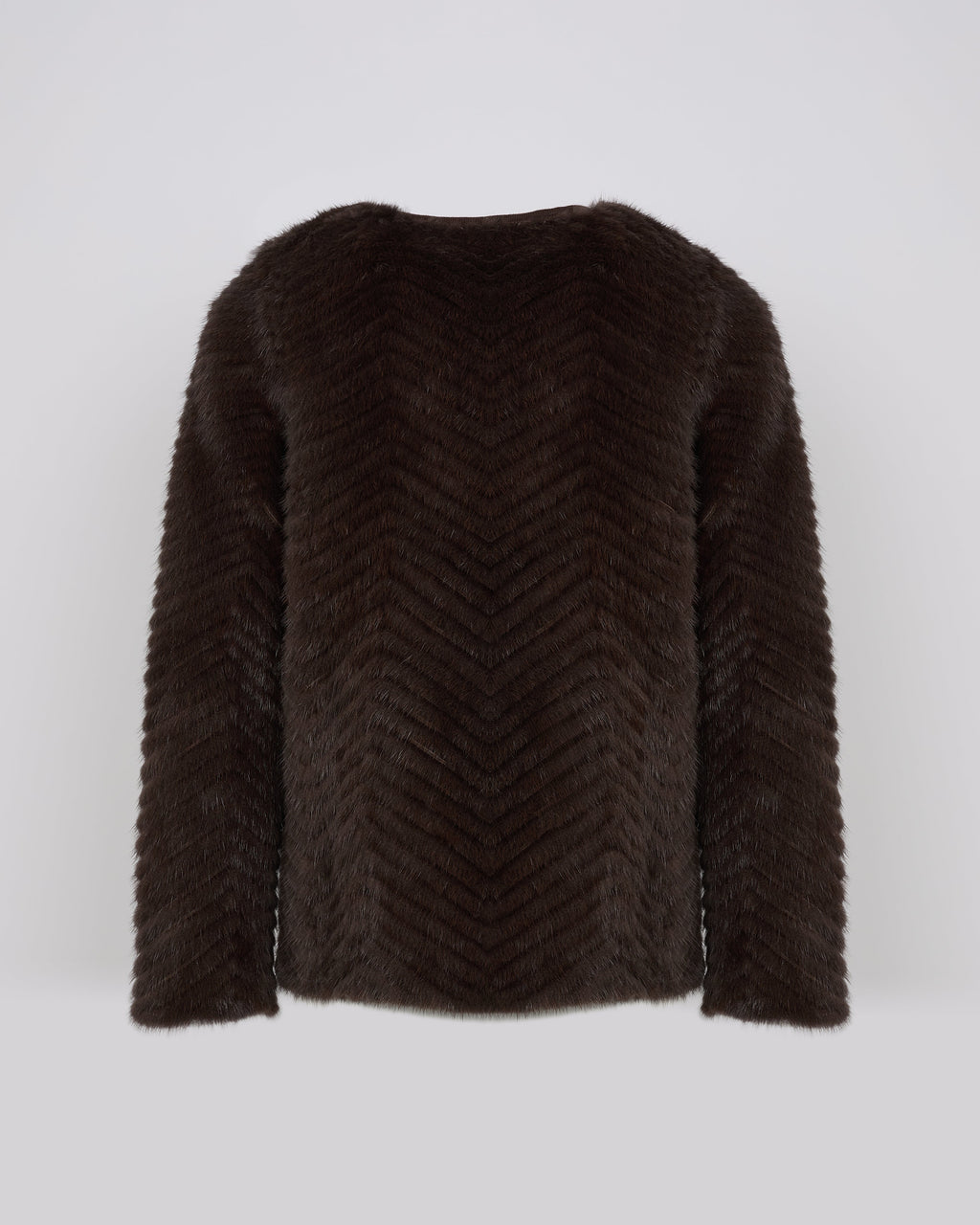 Merino knit and mink fur jacket