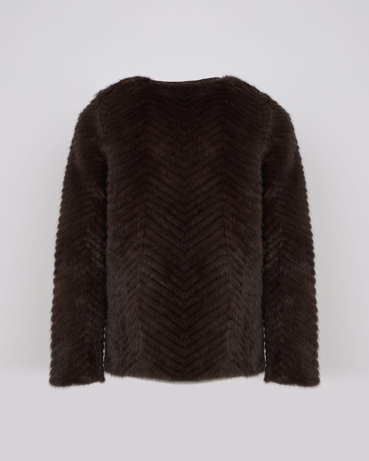 Merino knit and mink fur jacket