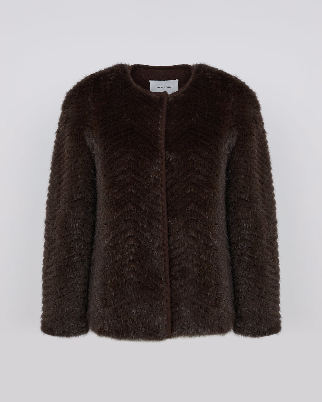 Merino knit and mink fur jacket