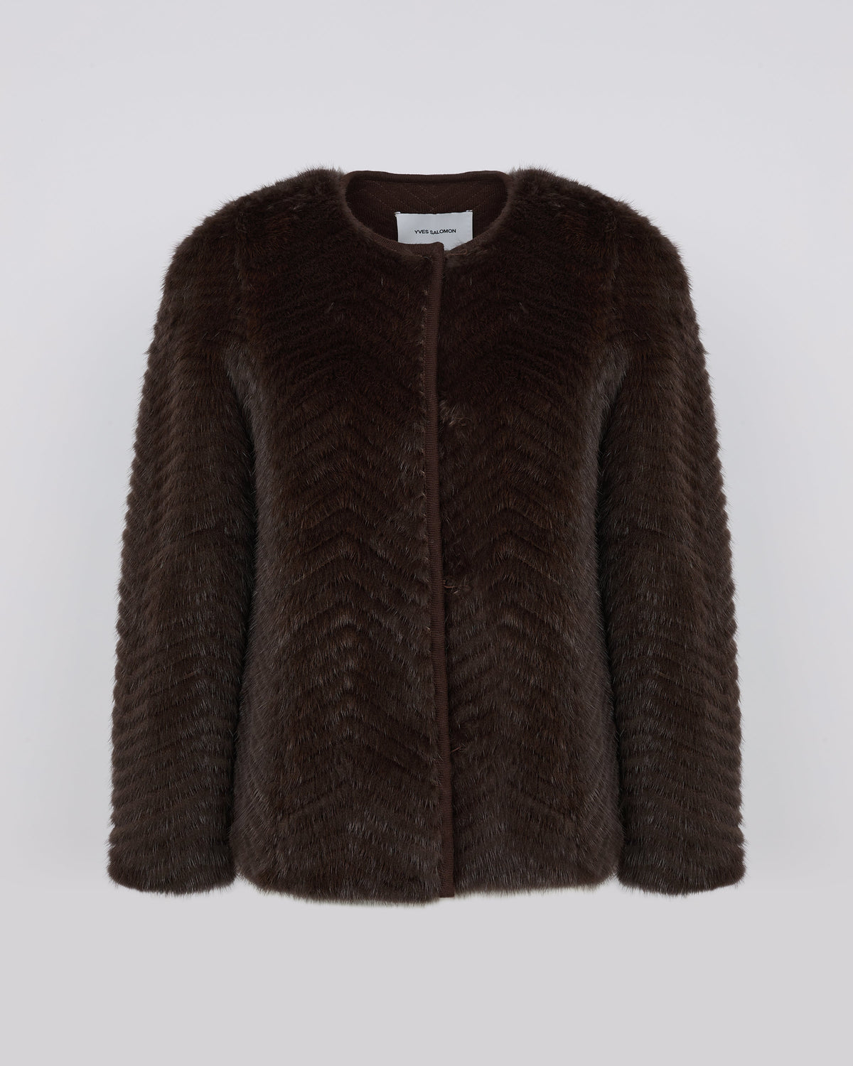 Merino knit and mink fur jacket