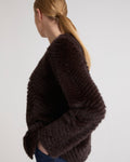 Merino knit and mink fur jacket