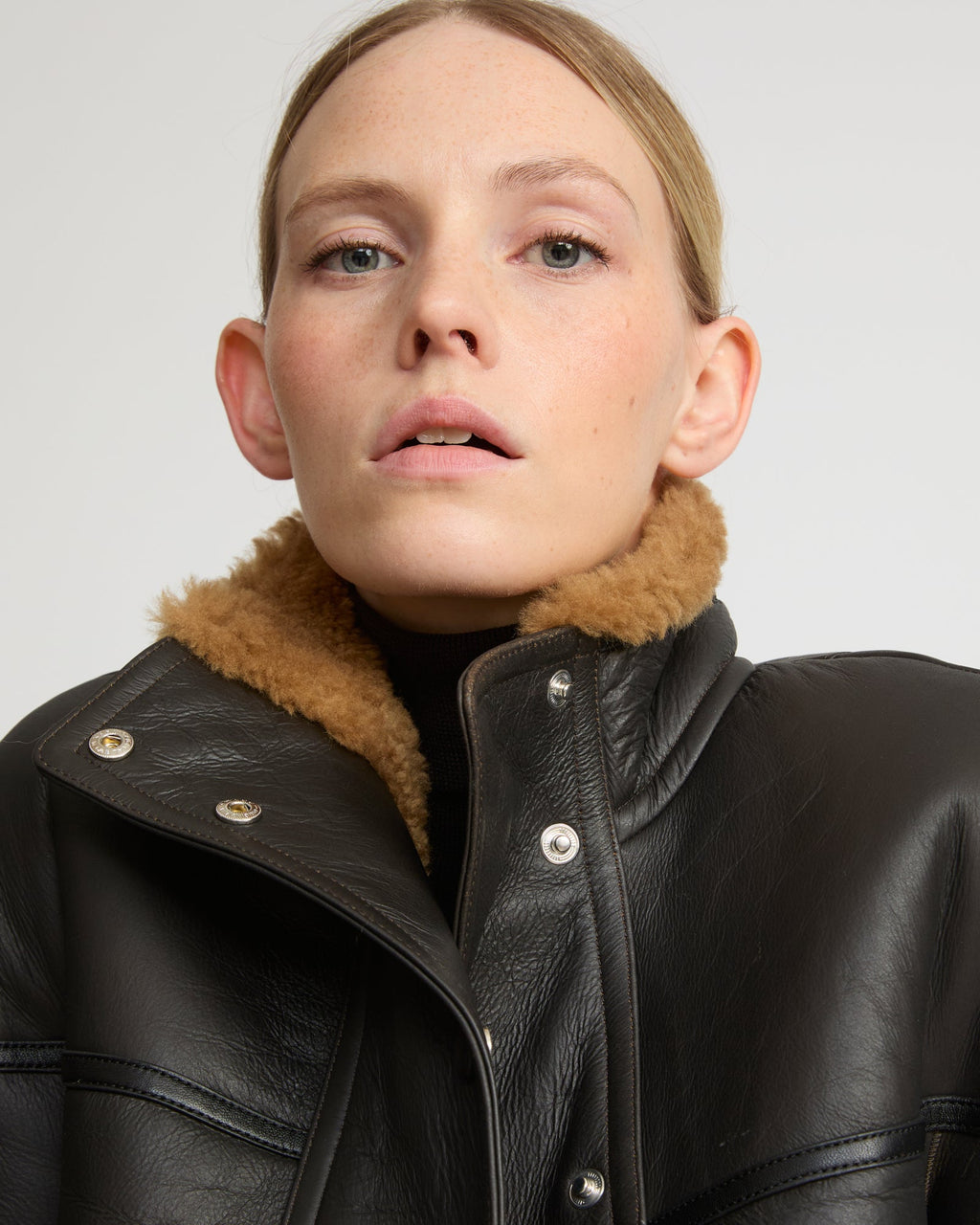 Gonfio merino cropped jacket