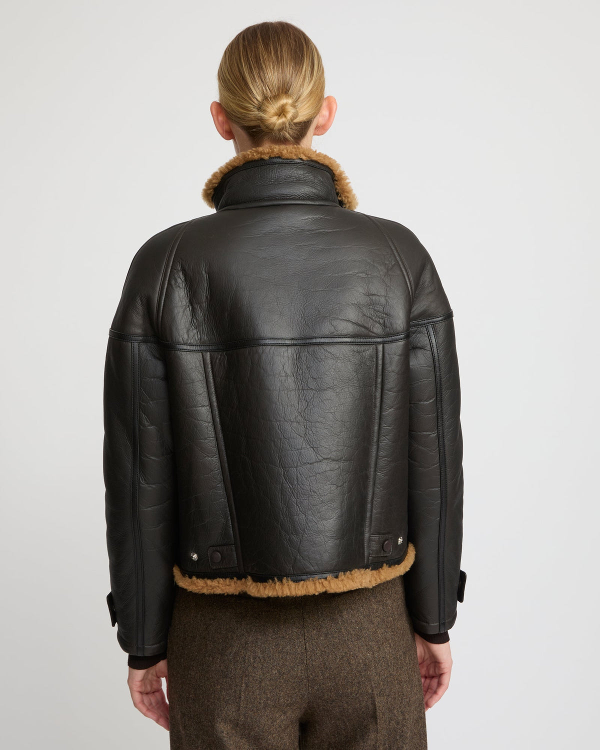 Gonfio merino cropped jacket