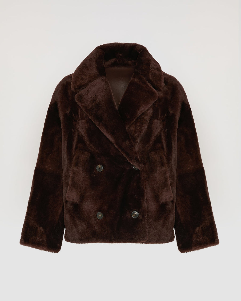 Shearling pea jacket