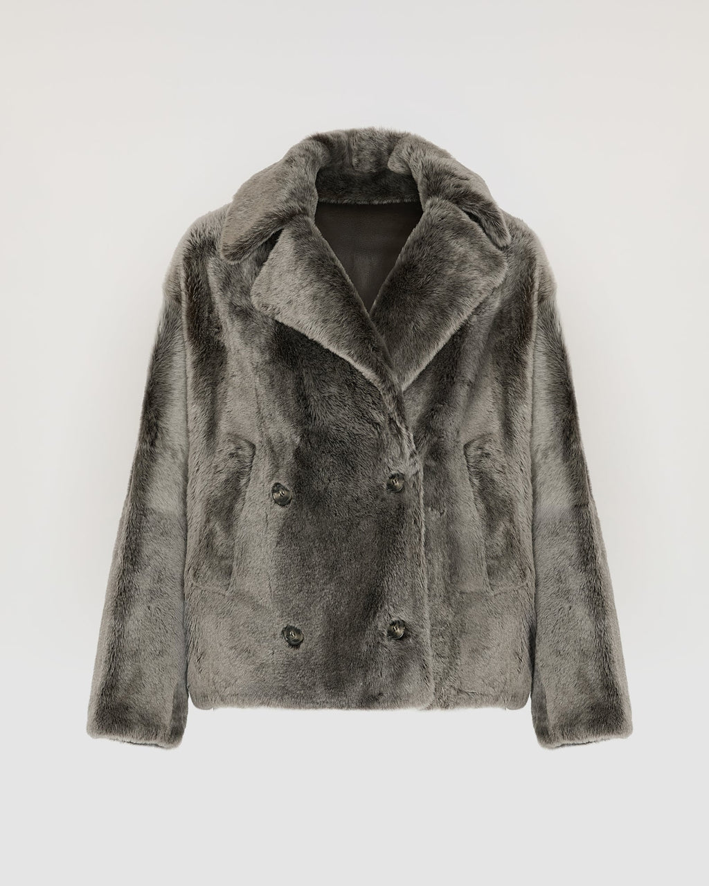Shearling pea jacket