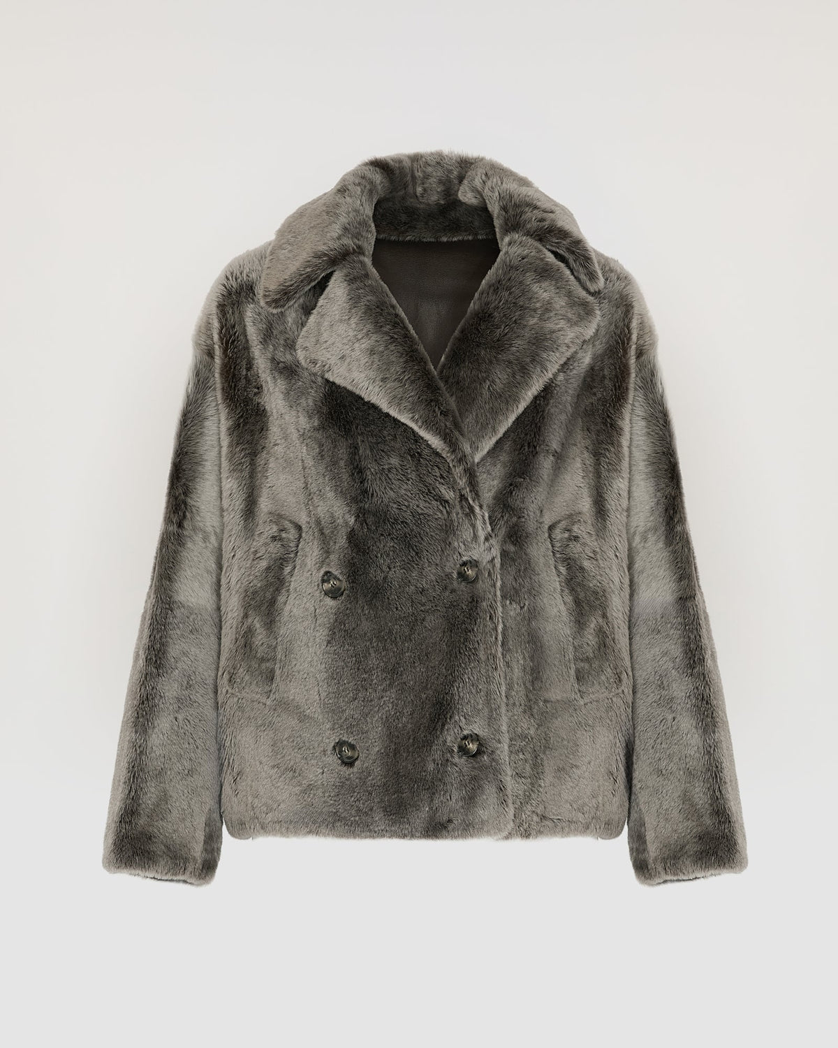 Shearling pea jacket