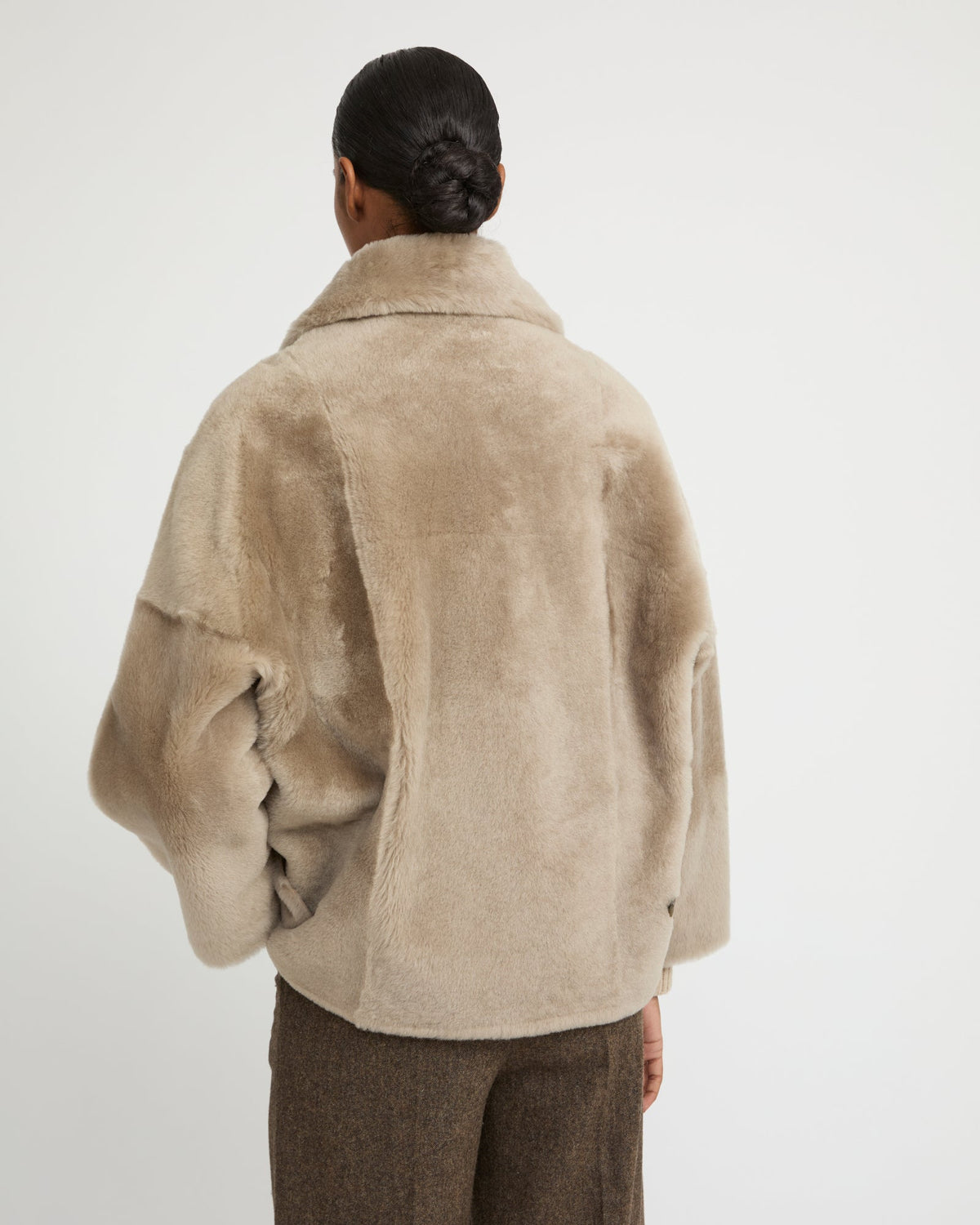 Shearling pea jacket