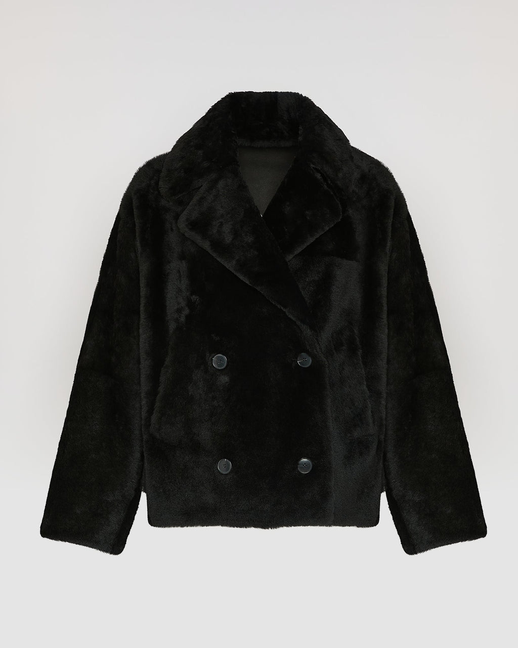 Shearling pea jacket
