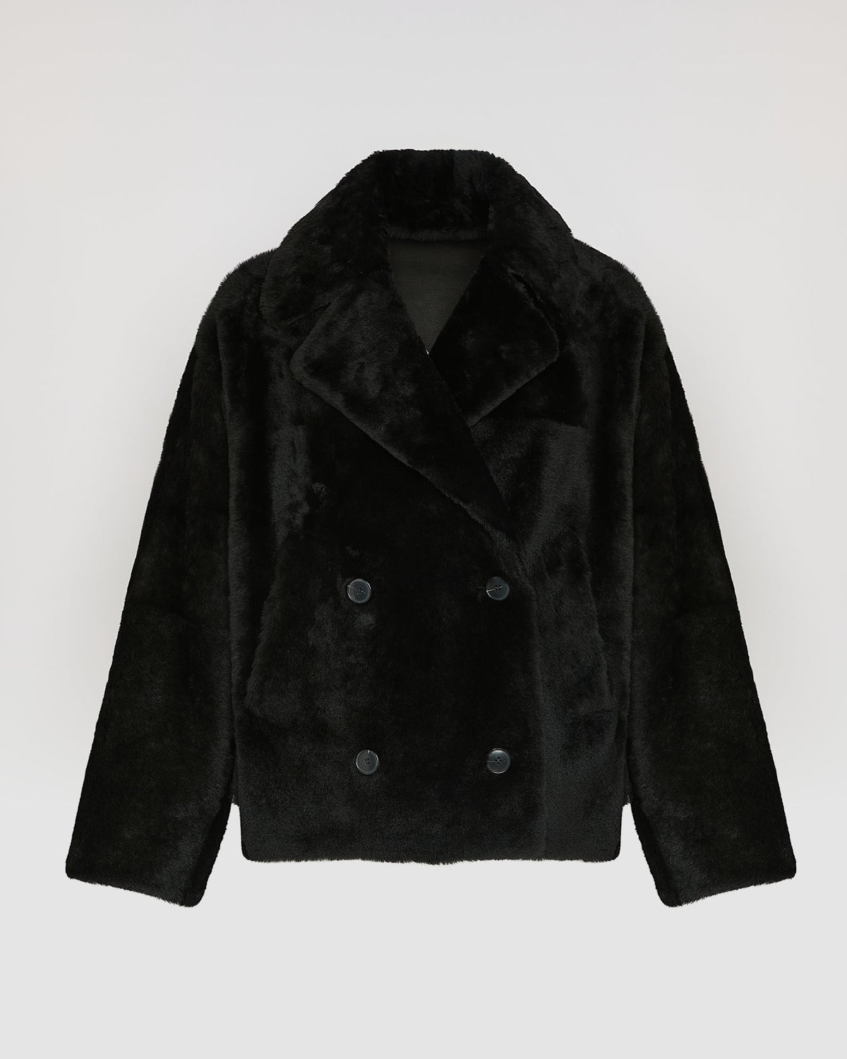 Shearling pea jacket
