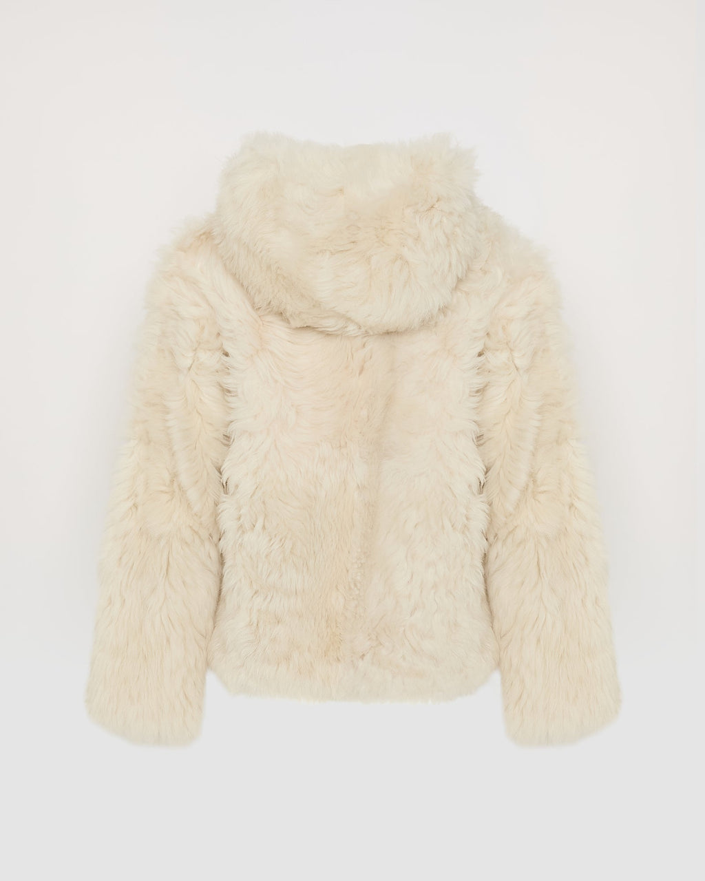 Short hooded jacket in Toscana Folk lambskin