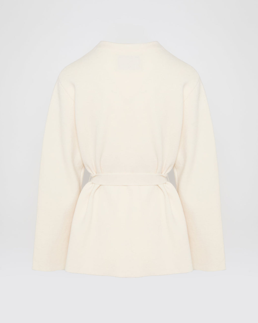 Belted knit and mink jacket