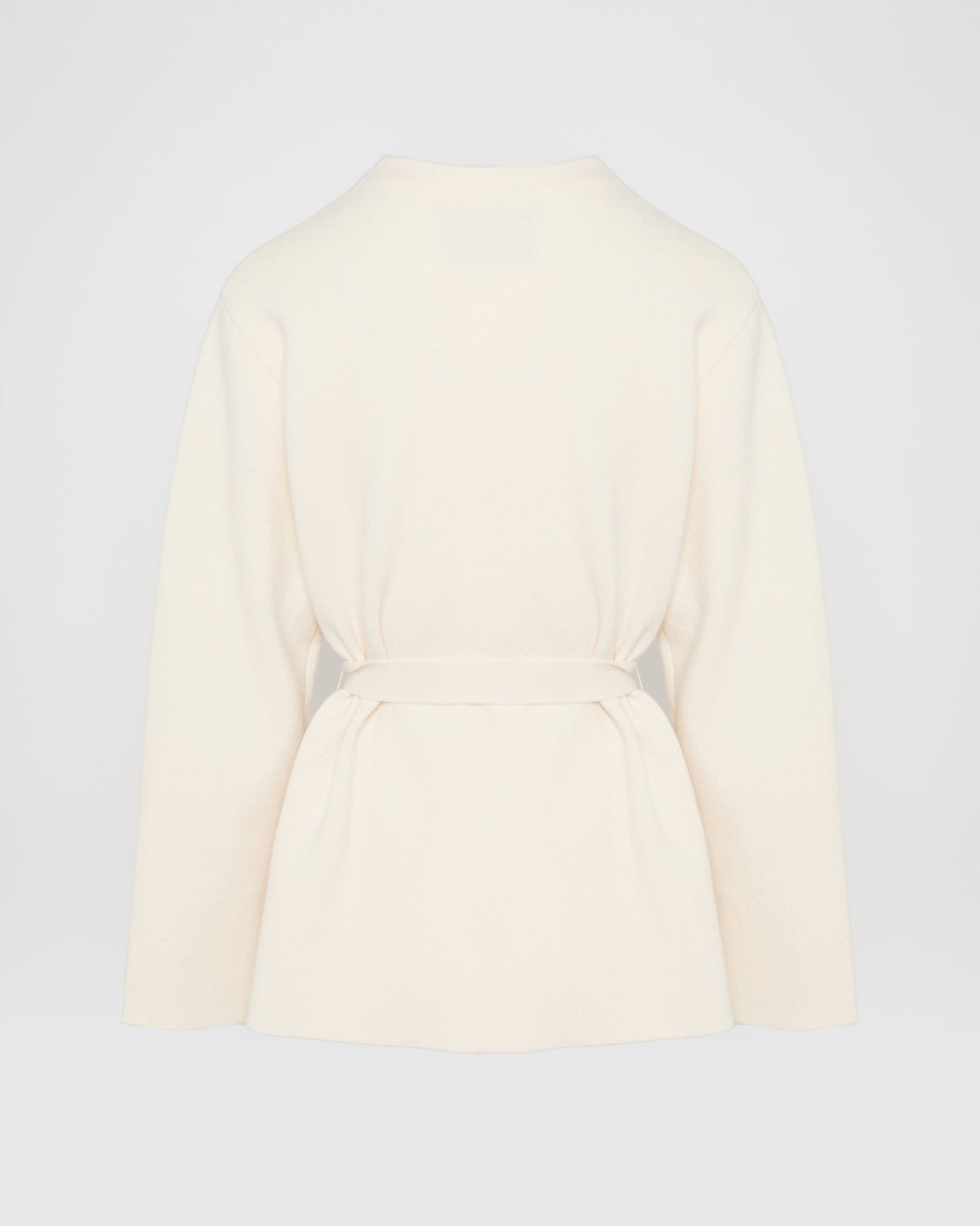 Belted knit and mink jacket