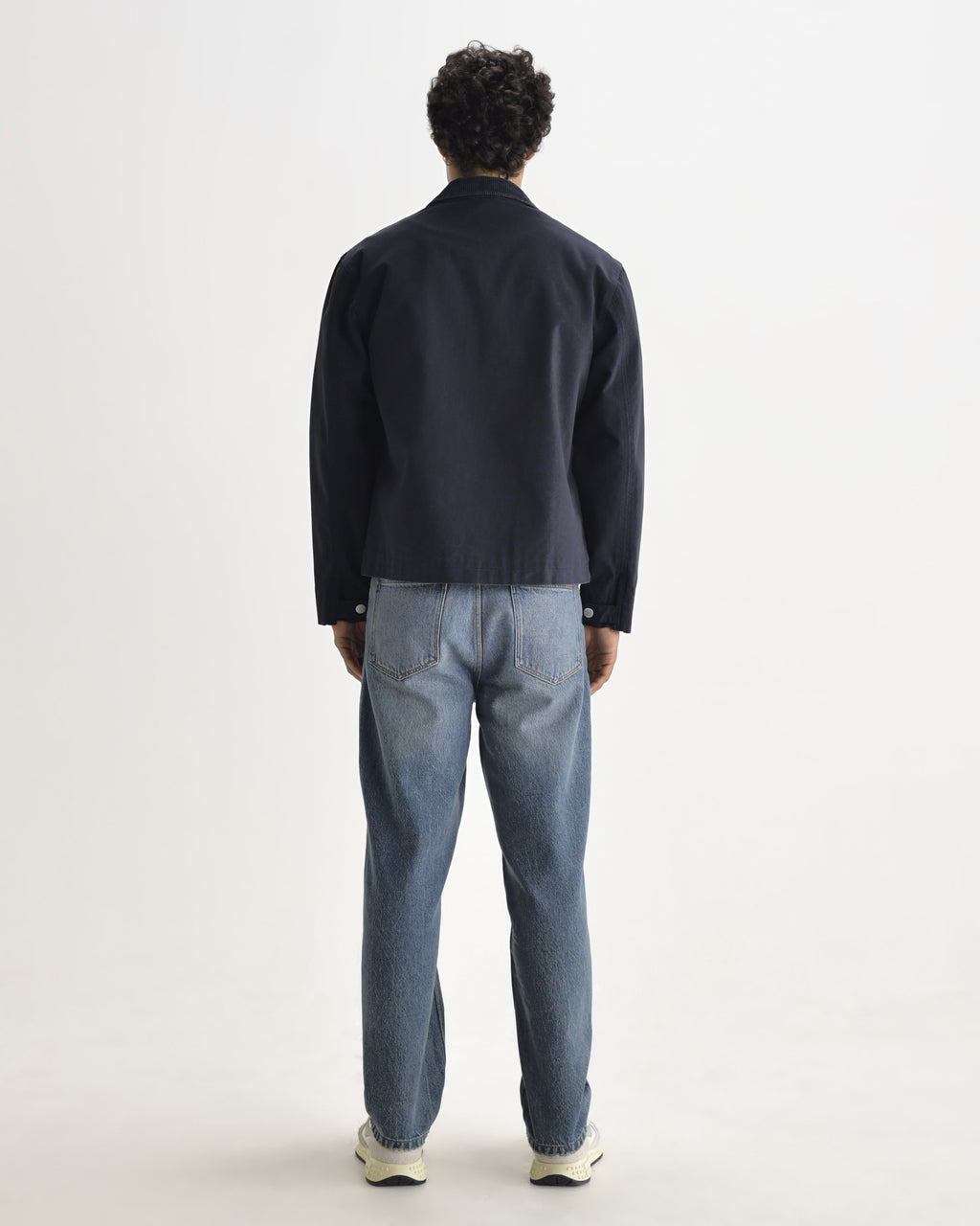 Mason - Navy Peached Canvas Work Jacket