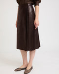 Leather fringe wrap skirt