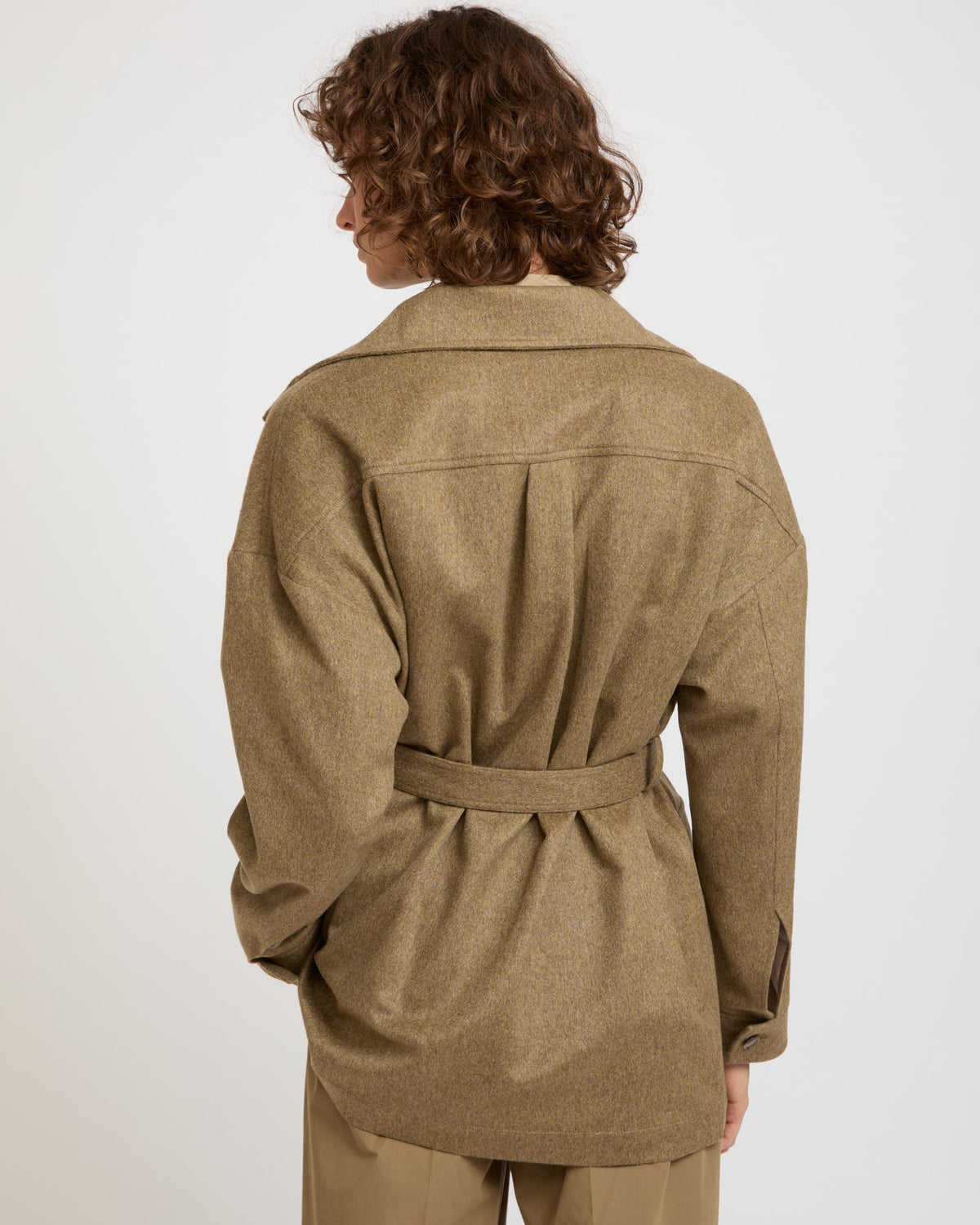Safari jacket in cashmere flannel