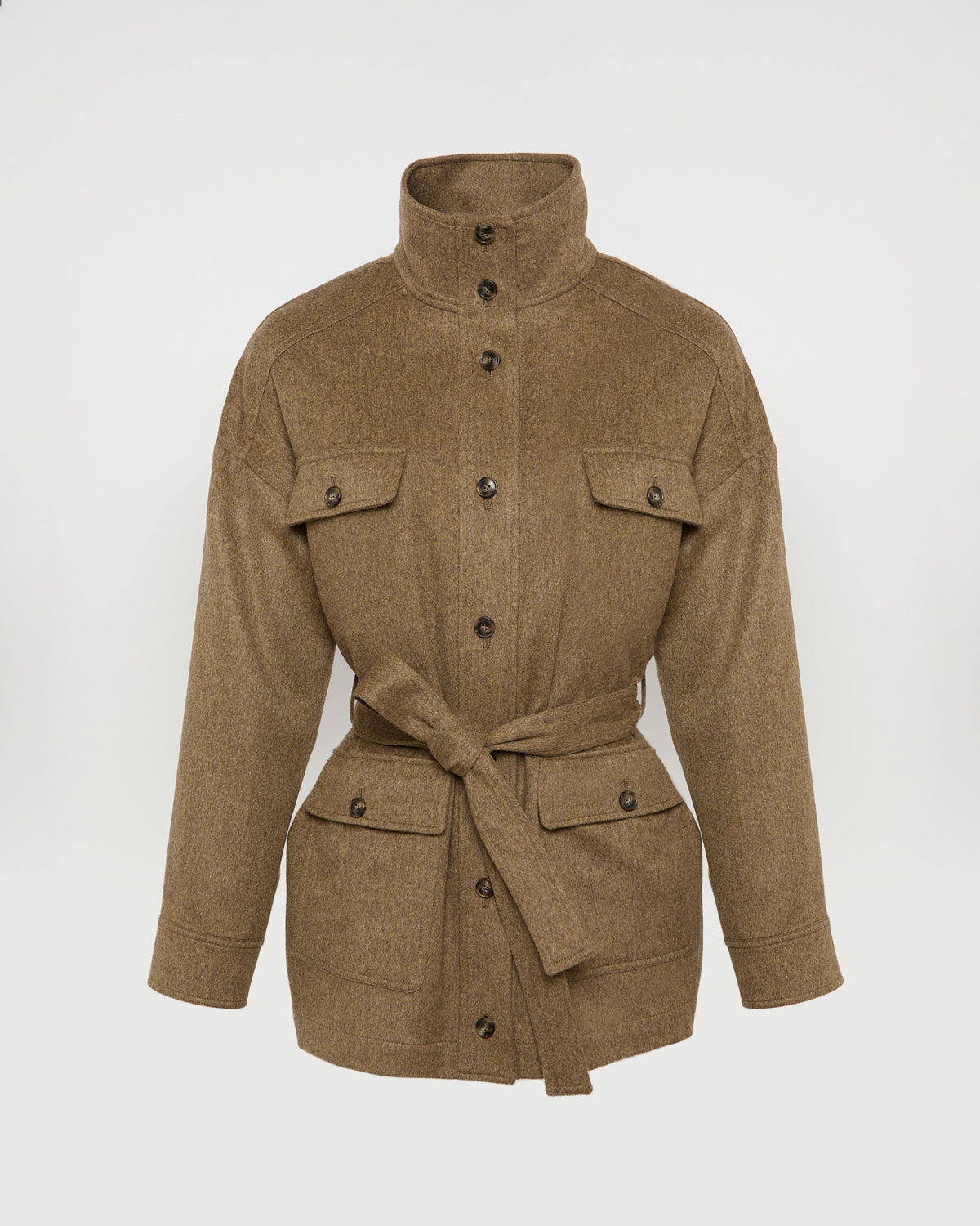 Safari jacket in cashmere flannel