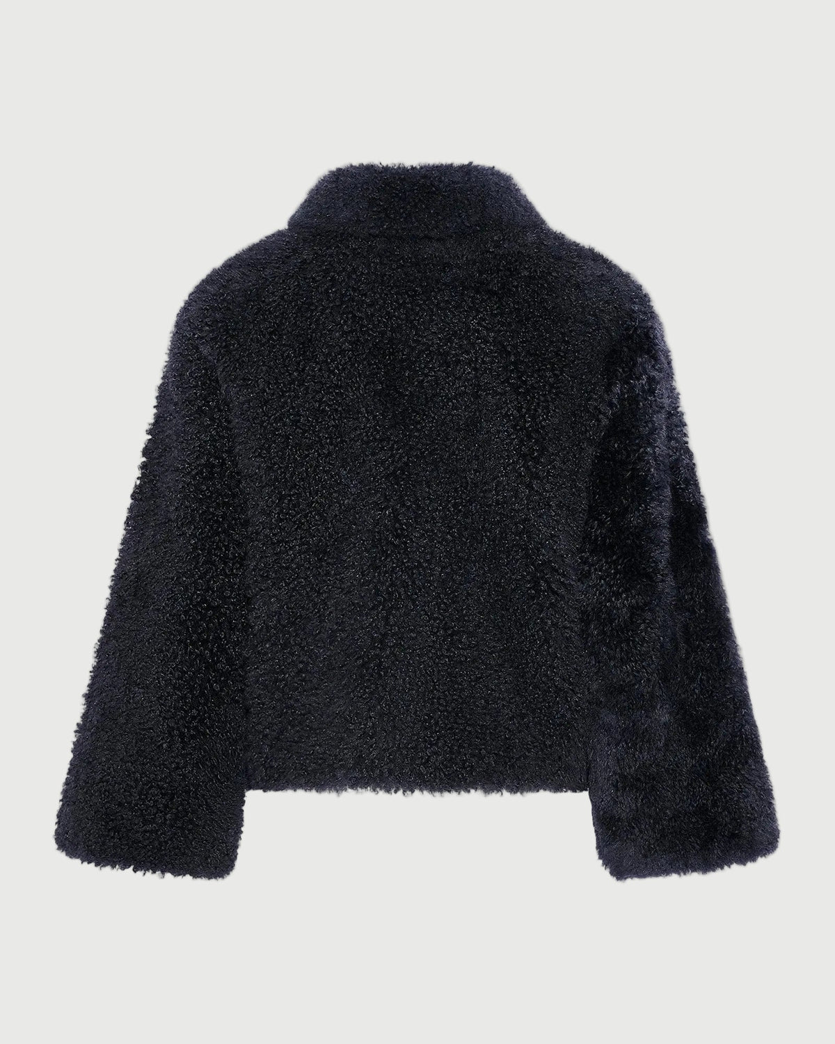 Cashmere-blend and lambskin peacoat jacket