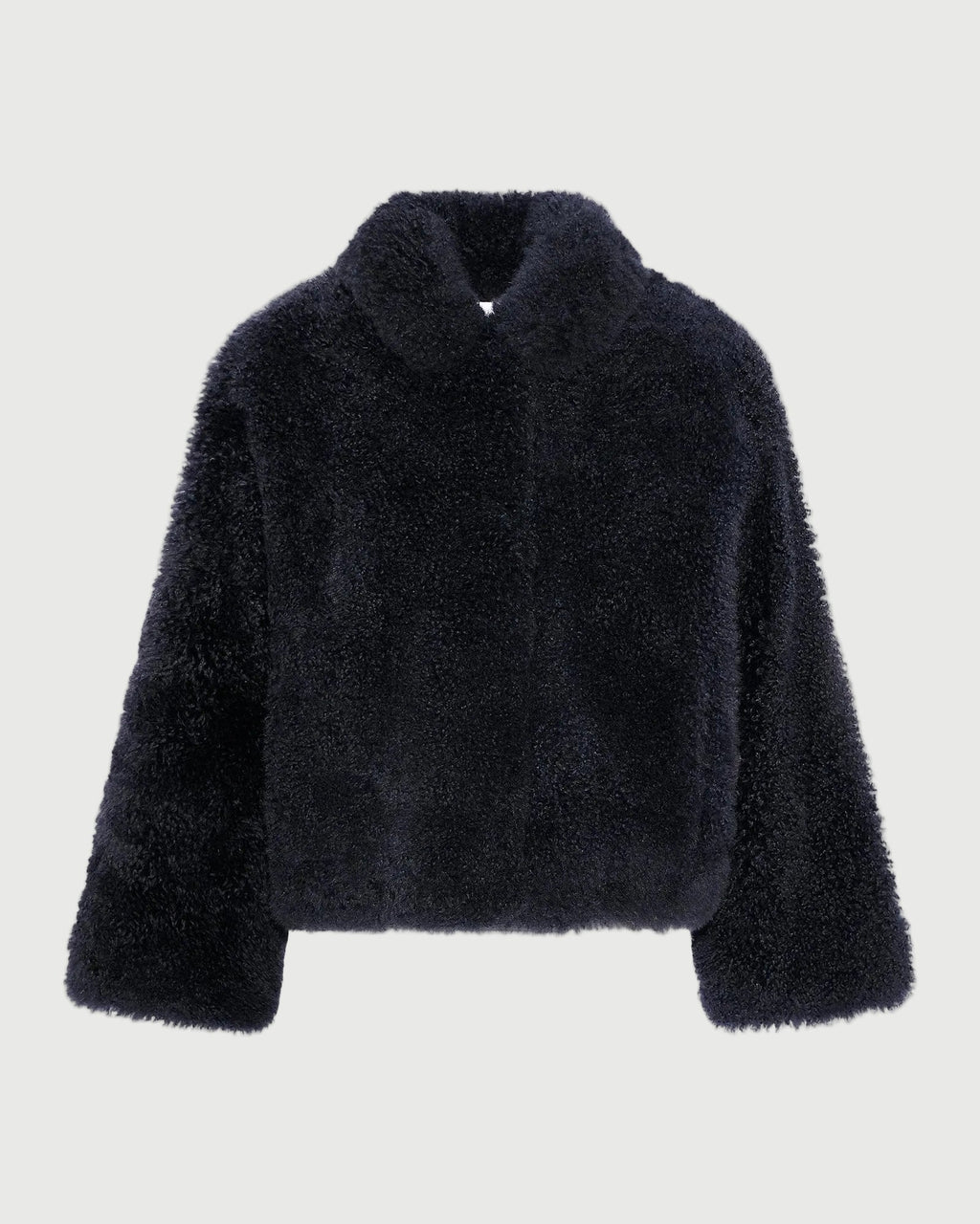 Cashmere-blend and lambskin peacoat jacket