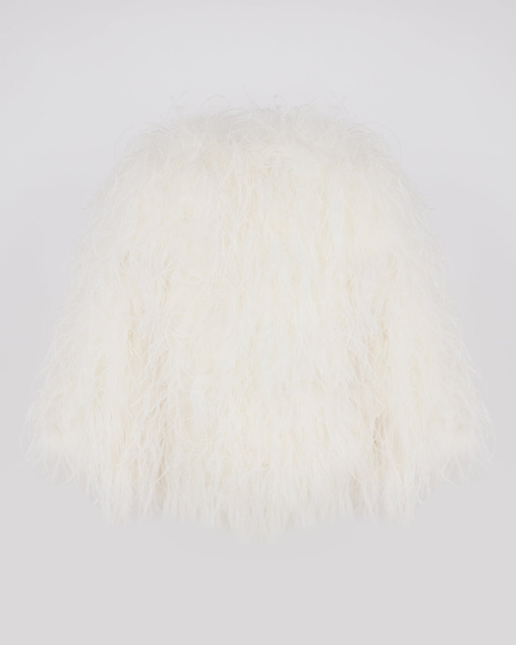 Short ostrich feather jacket
