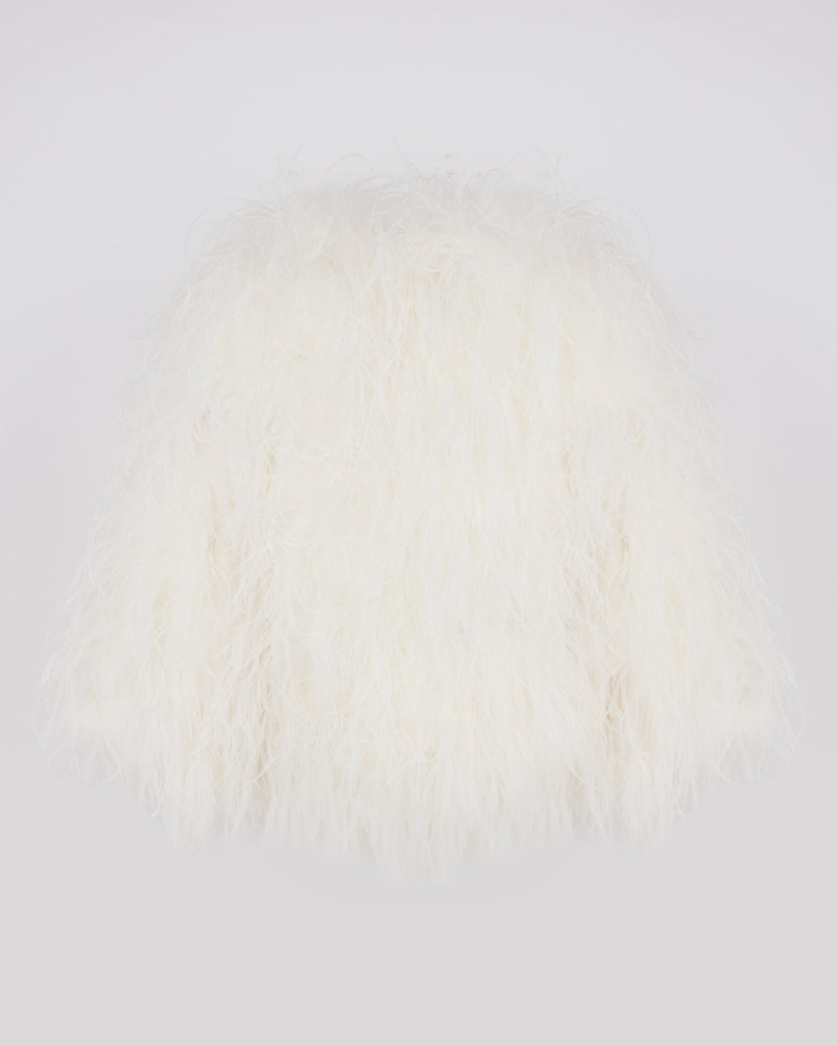 Short ostrich feather jacket