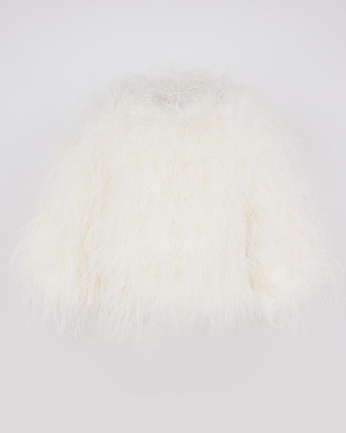 Short ostrich feather jacket
