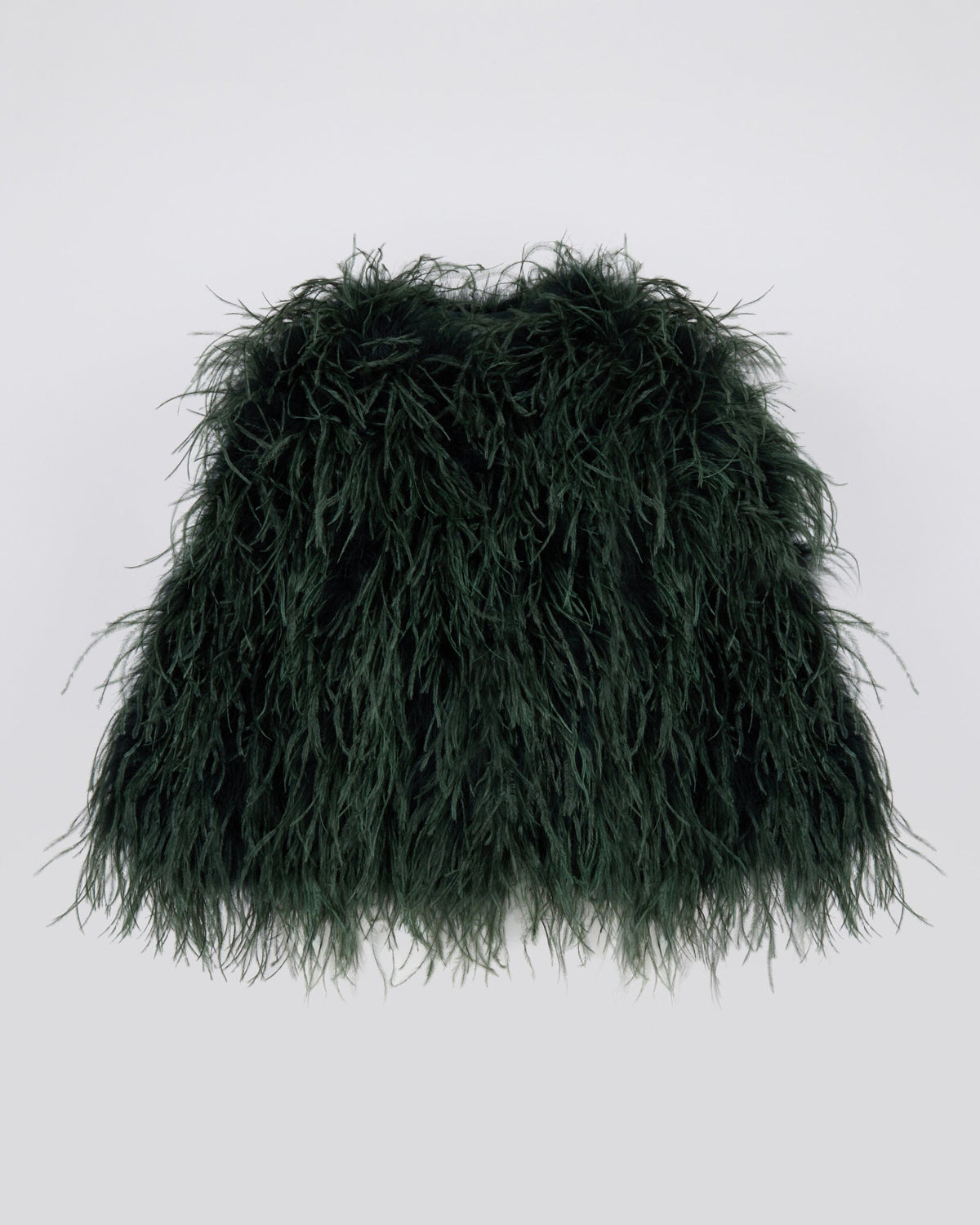 Short ostrich feather jacket