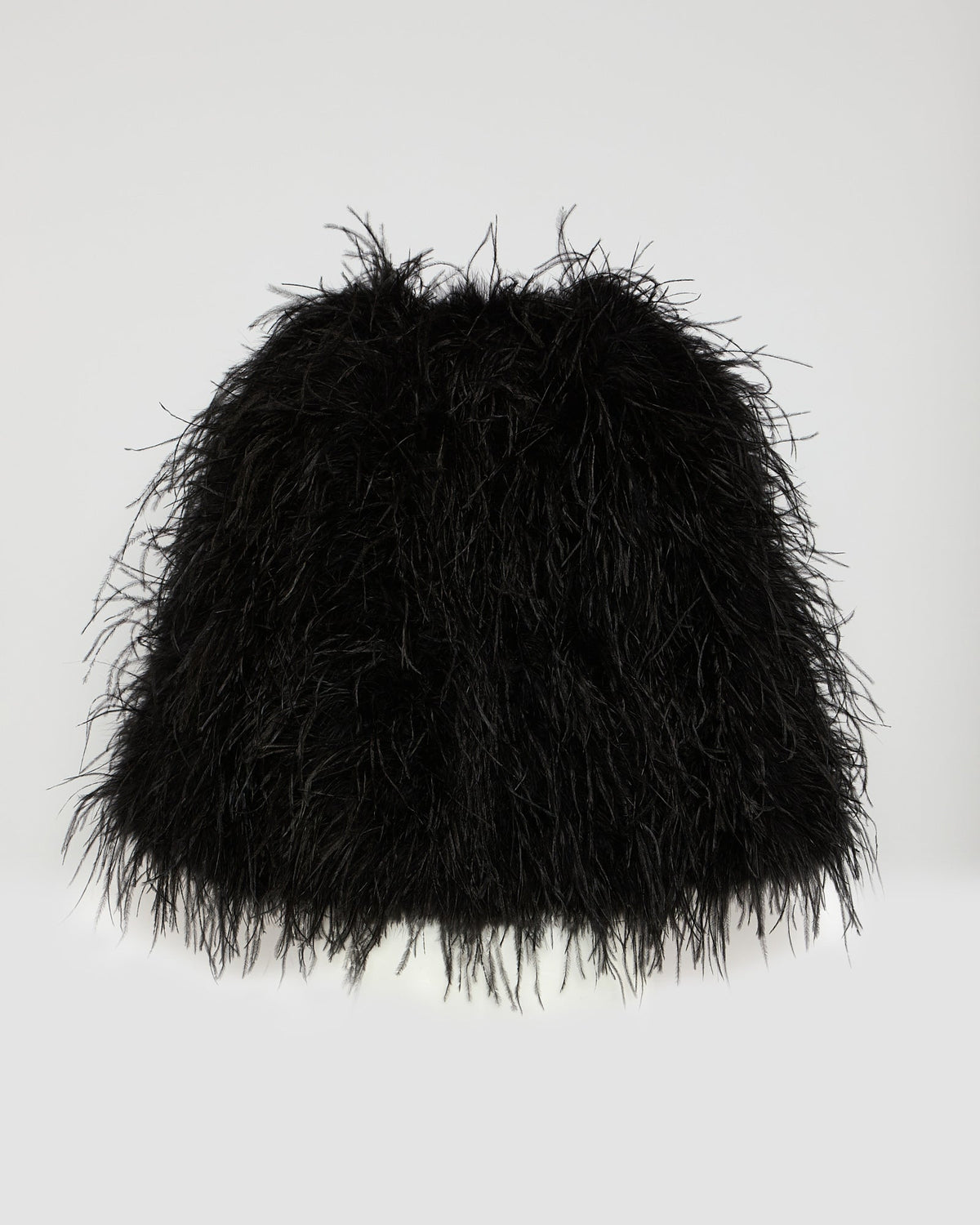 Short ostrich feather jacket